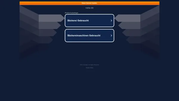 Website Screenshot: VATW Bäckereimaschinenbau GmbH - vatw.de - Date: 2023-06-20 10:40:51