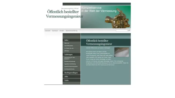 Website Screenshot: Vermessungsbüro Hitzel Öffentlich bestellter Vermessungsingenieur Dipl.-Ing. Herbert Hitzel - Öffentlich bestellter Vermessungsingenieur - Date: 2023-06-20 10:40:51
