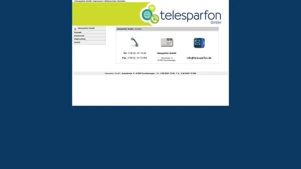 Website Screenshot: VdK-Telecom GmbH intergalaktisch günstig - telesparfon GmbH: Kontakt - Date: 2023-06-20 10:40:51