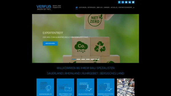 Website Screenshot: Verfuß GmbH -  ... baut die Zukunft - Startseite - Verfuß Hemer - Date: 2023-06-20 10:40:51