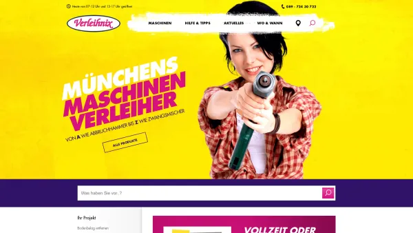 Website Screenshot: Verleihnix Maschinenverleih - Verleihnix.de | Maschinenverleih & Werkzeugverleih München - Date: 2023-06-20 10:40:51