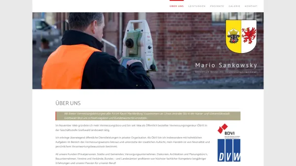 Website Screenshot: Vermessungsbüro Mario Sankowsky - Vermessung Vorpommern Greifswald Sankowsky – Vermessung Vorpommern Greifswald Sankowsky - Date: 2023-06-20 10:40:52