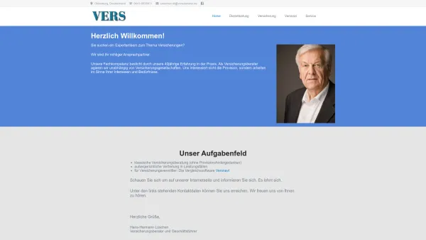 Website Screenshot: VERS Versicherungsberater-Gesellschaft mbH -  Erlaubnis durch den Präsidenten des Amtsgericht Berlin - Home - Willkommen bei den VERS-Beratern - Date: 2023-06-20 10:40:54