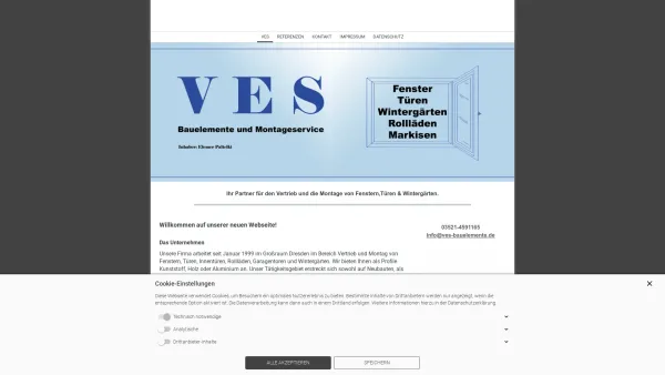 Website Screenshot: http//www.ves-bauelemente.de - VES Bauelemente - VES - Date: 2023-06-20 10:40:54