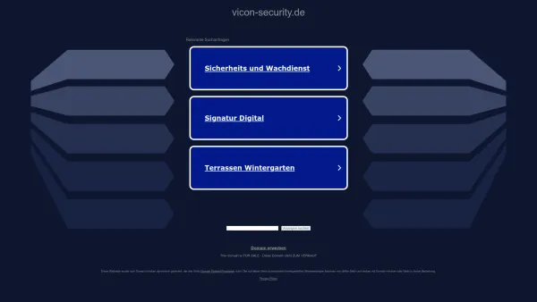 Website Screenshot: Vicon Deutschland GmbH - vicon-security.de - Diese Website steht zum Verkauf! - Informationen zum Thema vicon security. - Date: 2023-06-20 10:40:54