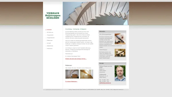 Website Screenshot: Vierhaus Treppenbau GmbH & Co. KG - Vierhaus Treppen aus Holz GmbH - Herstellung und Vertrieb maßgeschneiderter Holztreppen. - Date: 2023-06-20 10:40:54
