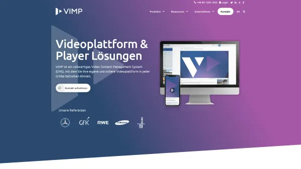 Website Screenshot: VIMP GmbH - Videoplattform & Player für Unternehmen und Bildung | VIMP - Date: 2023-06-20 10:42:34