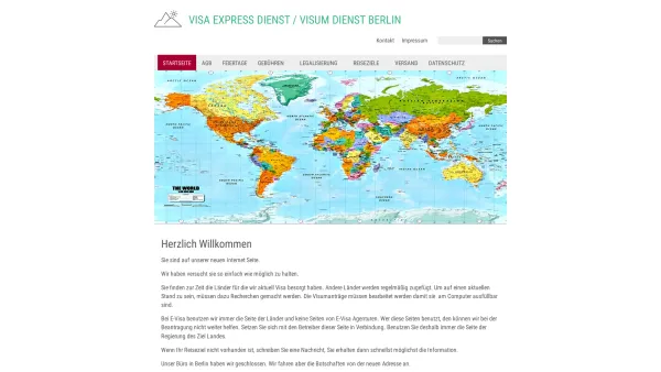 Website Screenshot: Visa Express Dienst -  Weltweite Visa  rund um die Uhr - Startseite - Date: 2023-06-20 10:40:54