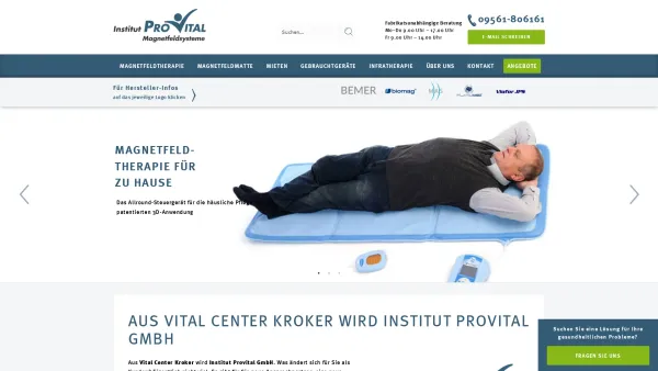 Website Screenshot: Vital Center Kroker - Magnetfeldtherapiegeräte & Zubehör | Vital Center Kroker - Date: 2023-06-20 10:42:34