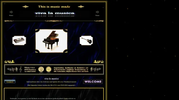 Website Screenshot: viva la musica - Klavierunterricht Keyboardunterricht Gitarrenunterricht Akkordeonunterricht Orgelunterricht Fagottunterricht Viva la Musica - Date: 2023-06-20 10:42:34