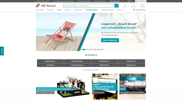 Website Screenshot: VKF Renzel GmbH -  Ihr aktiver Verkaufsberater für  angewandte Verkaufsförderung - VKF Renzel - Online-Shop für Verkaufsförderung - mehr Qualität am POS - Date: 2023-06-20 10:40:54