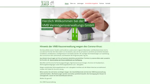 Website Screenshot: VMB Vermögensverwaltungs GmbH -  · Verwaltung  nach dem WEG · Mietverwaltung · Betreuung von Grundstücken - Vermögensverwaltungs GmbH Dresden und München - Date: 2023-06-20 10:40:54