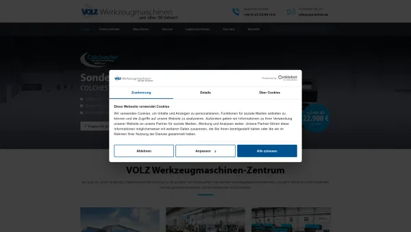 Website Screenshot: Volz Werkzeugmaschinen GmbH & Co. KG - VOLZ Werkzeugmaschinen-Zentrum | Seit 50 Jahren Ihr Partner - Date: 2023-06-20 10:40:54