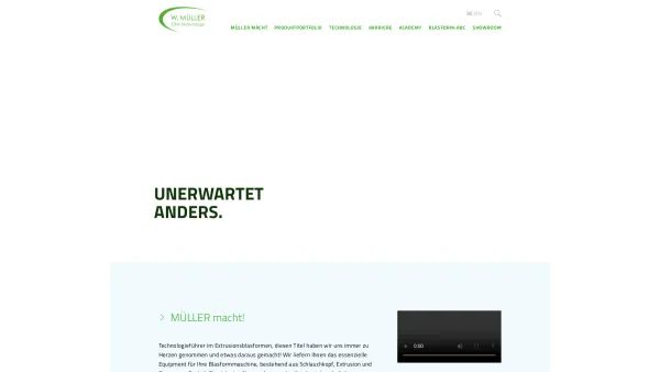 Website Screenshot: W. Müller GmbH - W. MÜLLER GmbH - Extrusionschlauchköpfe, Hohlkörper, Blasformen | W. MÜLLER GmbH - Date: 2023-06-20 10:40:57