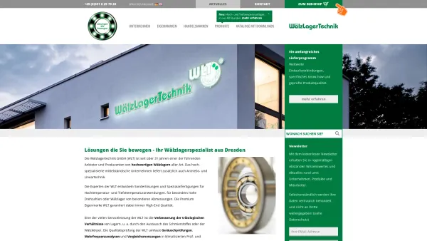 Website Screenshot: Wälzlagertechnik GmbH - Wälzlager benötigt? Wir haben die Auswahl! - Date: 2023-06-20 10:40:57