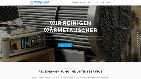 Website Screenshot: Reckmann + Jung GmbH & Co KG Behälter, Apparate, Wärmetauscher - Home - Reckmann + Jung Industrieservice GmbH - Date: 2023-06-20 10:40:57