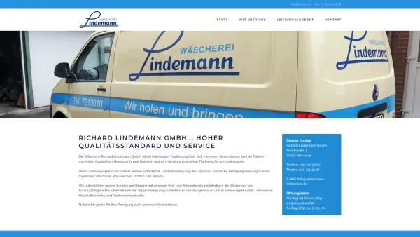 Website Screenshot: Richard Lindemann GmbH Hamburg - Start - Date: 2023-06-20 10:40:57