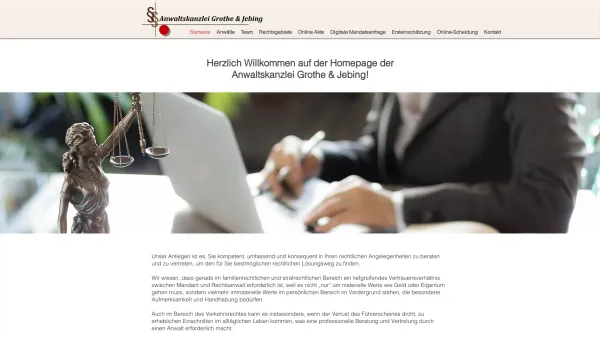 Website Screenshot: Anwaltskanzlei Grothe & Jebing, Rechtsanwälte - Anwaltskanzlei Grothe & Jebing - Ihr Anwalt in Nordrhein Westfalen - Date: 2023-06-20 10:40:57