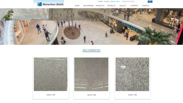 Website Screenshot: Naturstein Wanerhon - Wanerhon Stone - Date: 2023-06-20 10:40:57