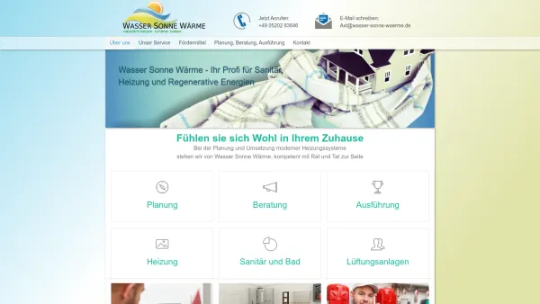 Website Screenshot: Wasser-Sonne-Wärme GmbH - Über uns - Date: 2023-06-20 10:40:57