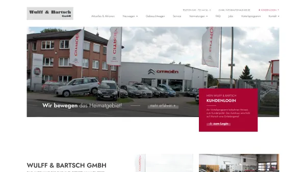 Website Screenshot: W&B Automobile GmbH - Autohäuser für Fiat und Citroën in Wentdorf bei Hamburg - Date: 2023-06-20 10:40:57