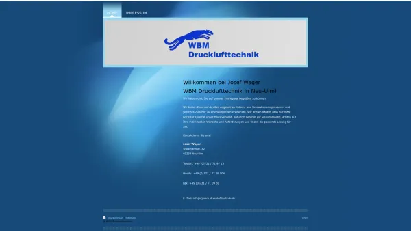 Website Screenshot: WBM Drucklufttechnik - WBM Drucklufttechnik - Home - Date: 2023-06-20 10:40:57