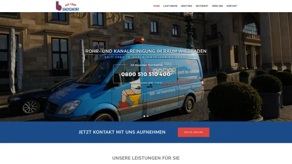 Website Screenshot: Frank Besier Rohr und Kanalreinigung - Besier Rohr- und Kanalreinigung - Date: 2023-06-20 10:40:57