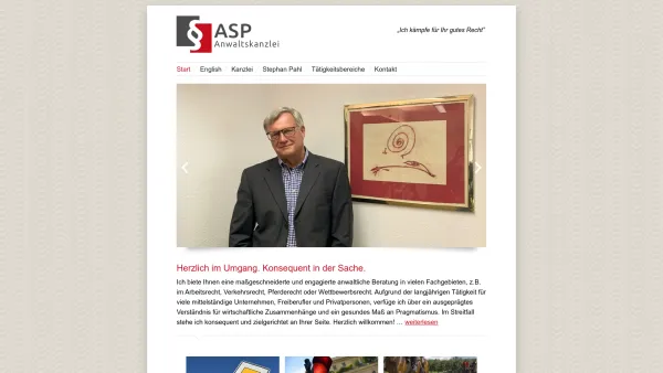 Website Screenshot: Stephan Pahl Rechtsanwalt -  Kanzlei Berg, Pahl und  Kollegen - Willkommen auf der Homepage der ASP Anwaltskanzlei - Date: 2023-06-20 10:40:57