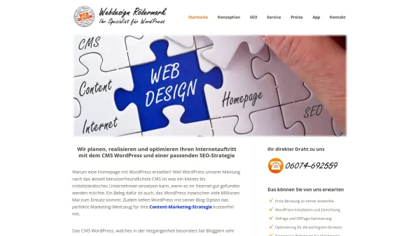 Website Screenshot: Webdesign Rödermark - Internetseiten mit dem CMS WordPress - Date: 2023-06-20 10:40:57