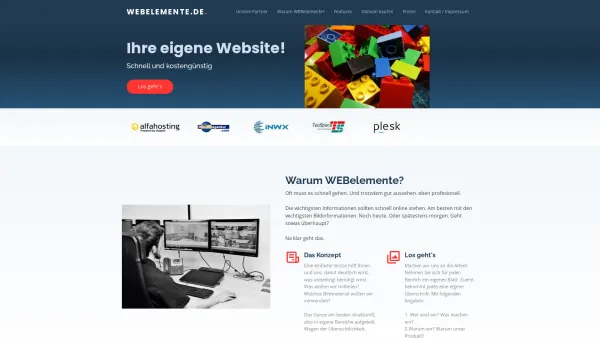 Website Screenshot: WEBelemente Jim van Dijk Webseiten einfach ONLINE pflegen - WEBelemente.de - Date: 2023-06-20 10:40:57