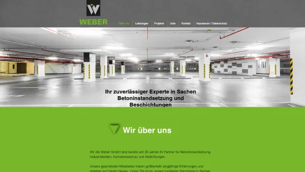 Website Screenshot: Weber GmbH Betoninstandsetzung - Betoninstandsetzung | Weber-gmbh.net | Mietingen - Date: 2023-06-20 10:41:00