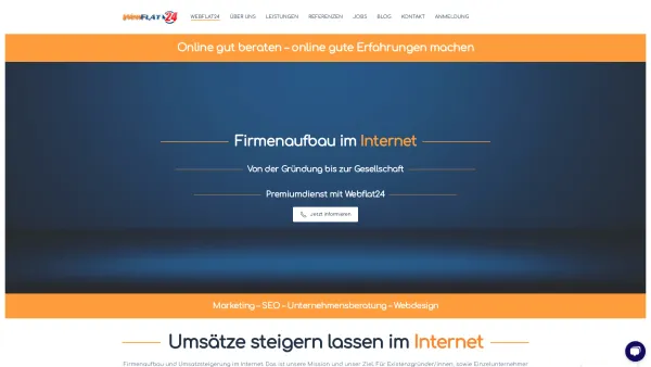 Website Screenshot: Webflat24 Unternehmensberatung aus Berlin - Webflat24- Marketing SEO Webdesign Unternehmensberatung - Date: 2023-06-20 10:42:34