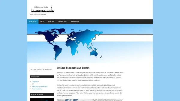 Website Screenshot: Webtipps Für Berlin - Online-Magazin aus Berlin - Date: 2023-06-20 10:41:00
