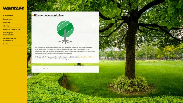 Website Screenshot: Weckler GmbH - Lager Leibfritz -  Bäume bedeuten Leben, wir arbeiten dafür. - Bäume bedeuten Leben | Weckler - Date: 2023-06-20 10:41:00