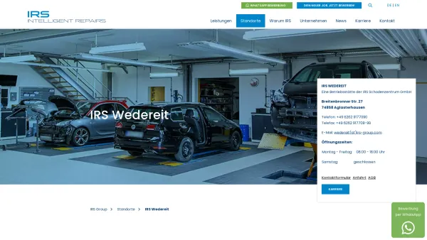 Website Screenshot: Marco Wedereit Karosserie und Lackierfachbetrieb - Kfz-Werkstatt IRS Wedereit - Date: 2023-06-20 10:42:34