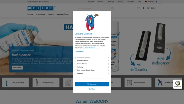 Website Screenshot: WEICON GmbH & Co. KG - Startseite | WEICON - Date: 2023-06-20 10:41:00