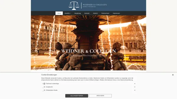 Website Screenshot: Anwaltskanzlei Weidner & Collegen - Home⎮Weidner & Collegen - Date: 2023-06-20 10:41:00
