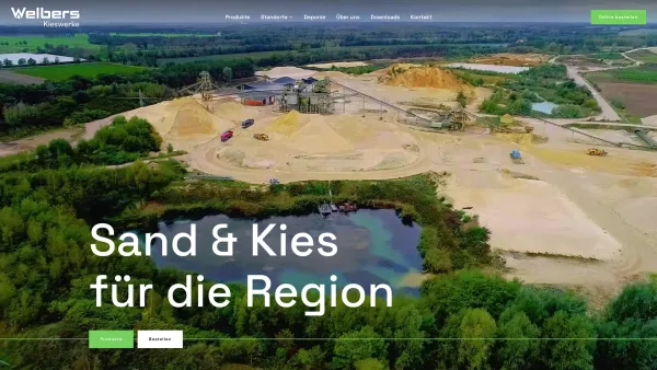 Website Screenshot: Welbers Kieswerke GmbH -  Wir 7 für  Sie! - Welbers Kieswerke – Sand & Kies vom Niederrhein - Date: 2023-06-20 10:41:00