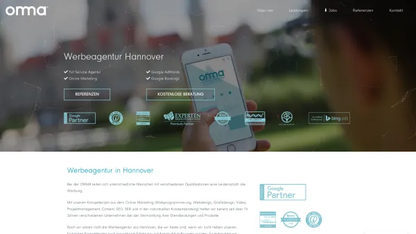 Website Screenshot: Zuverlässige Werbeagentur Niedersachsen Wengenroth & Partner - ONMA: Werbeagentur Hannover ❤️ - Date: 2023-06-20 10:41:00