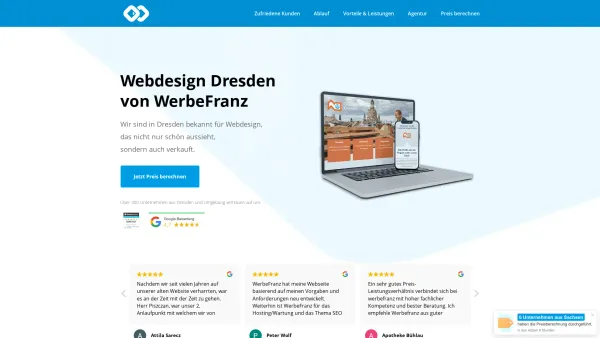 Website Screenshot: Werbeservice Franz - Richard Franz - Webdesign Dresden vom Webdesigner Dresden | WerbeFranz - Date: 2023-06-20 10:41:00