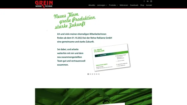 Website Screenshot: Werbetechnik Grein - Startseite - Werbetechnik Grein - Date: 2023-06-20 10:41:00