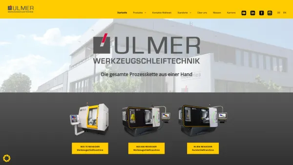 Website Screenshot: Ulmer Werkzeugschleiftechnik GmbH & Co. KG -  WIR BAUEN DIE REINECKER WZS! - - Ulmer Werkzeugschleiftechnik GmbH - Date: 2023-06-20 10:41:00
