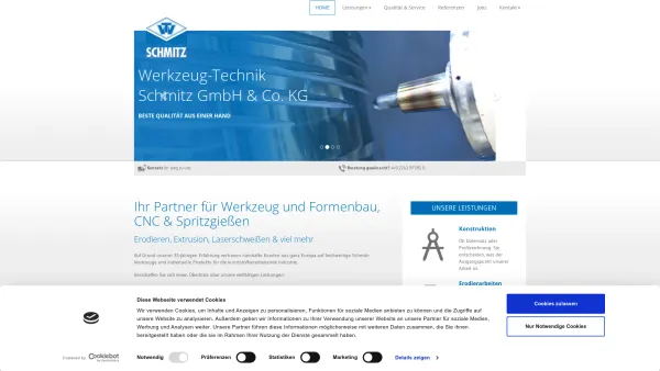 Website Screenshot: Werkzeug-Technik Schmitz GmbH & Co. KG - Werkzeugbau » Formenbau » Kunststoffspritzguss - Date: 2023-06-20 10:42:34