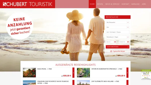 Website Screenshot: Werner-Tours Touristikinternational GmbH - Schubert-Touristik Aschersleben - Busreisen - Flugreisen - Kreuzfahrten - Date: 2023-06-20 10:41:03