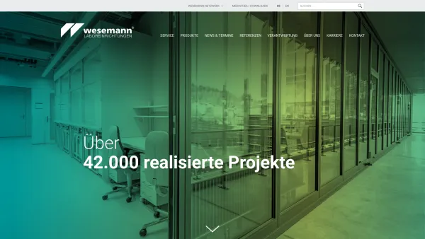 Website Screenshot: Wesemann GmbH & Co. KG - Wesemann GmbH – Laboreinrichtungen nach Maß - Date: 2023-06-20 10:41:03