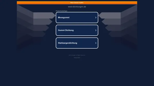 Website Screenshot: West-Dichtungen-Dichtungen für Fenster und Türen - west-dichtungen.de - Date: 2023-06-20 10:41:03