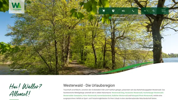 Website Screenshot: Touristikinformation Westerwald Westerwald Urlaub in der Natur - Urlaub im Westerwald - Aktivurlaub & Erholung | Westerwald Tourismus - Date: 2023-06-20 10:41:03