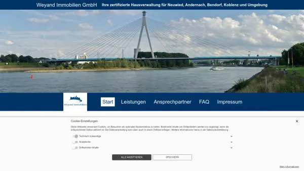 Website Screenshot: Weyand Immobilien UG - Weyand Immobilien GmbH - Ihre zertifizierte Hausverwaltung - Date: 2023-06-20 10:41:03