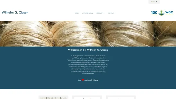 Website Screenshot: Wilhelm G. Clasen e.K. - Wilhelm G. Clasen | HOME - Date: 2023-06-20 10:41:03
