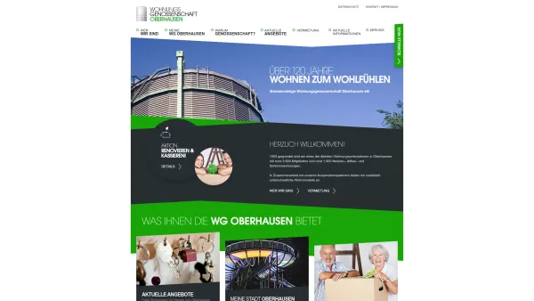 Website Screenshot: Gemeinnützige Wohnungsgenossenschaft Oberhausen eG - Homepage - Date: 2023-06-20 10:41:03